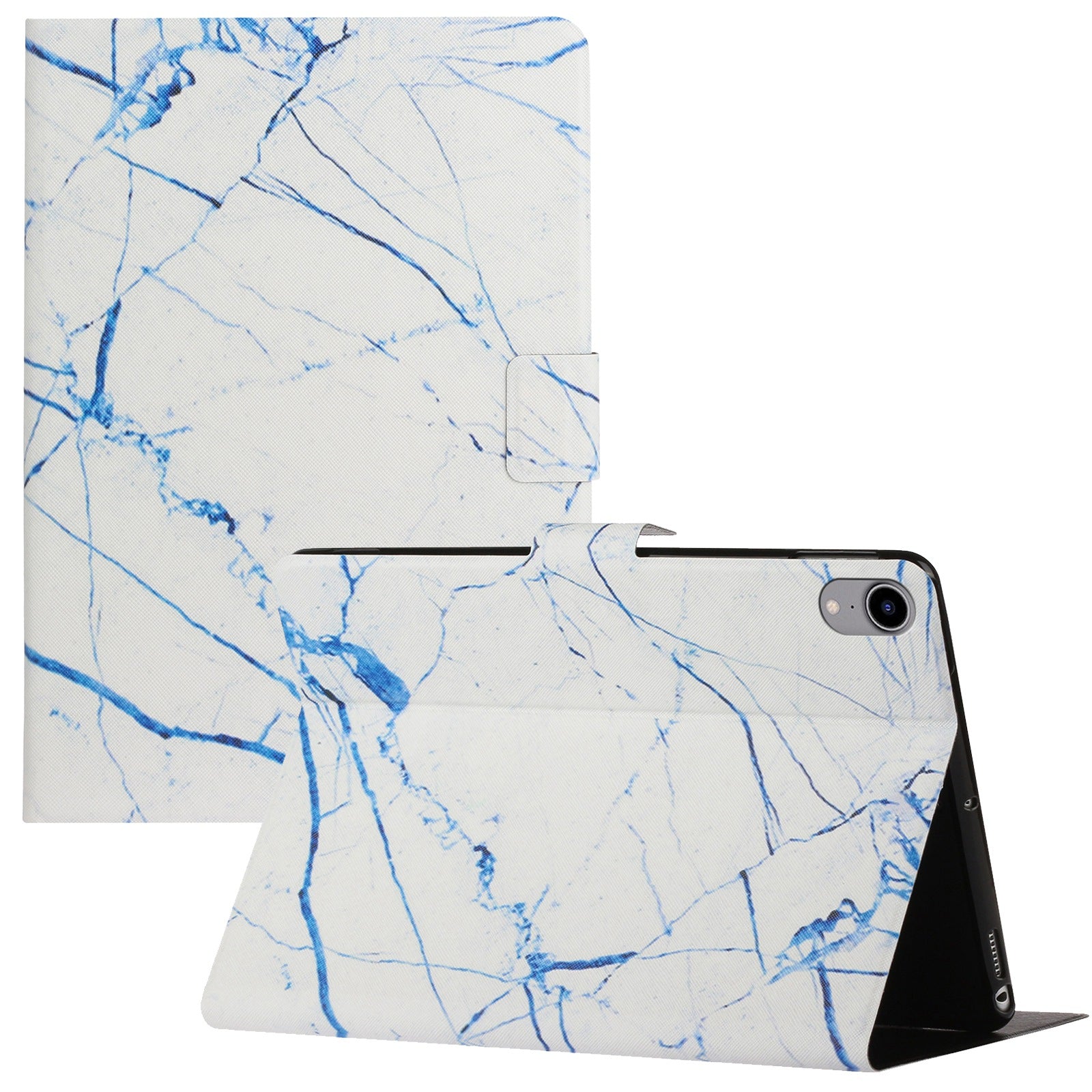 For iPad 10.9 (2022) Pattern Printing PU Leather Tablet Case Card Holder Stand Cover with Auto Wake / Sleep Function