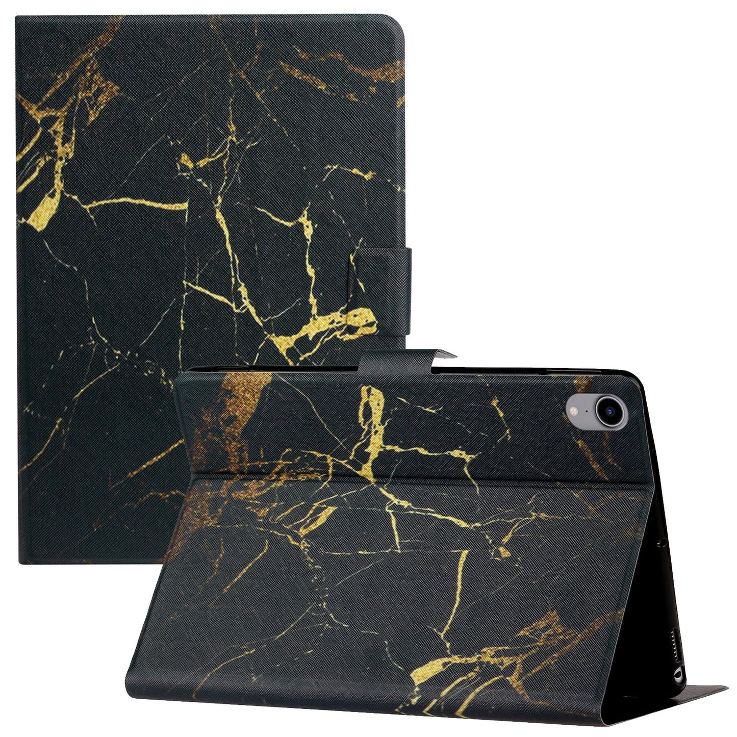 For iPad 10.9 (2022) Pattern Printing PU Leather Tablet Case Card Holder Stand Cover with Auto Wake / Sleep Function