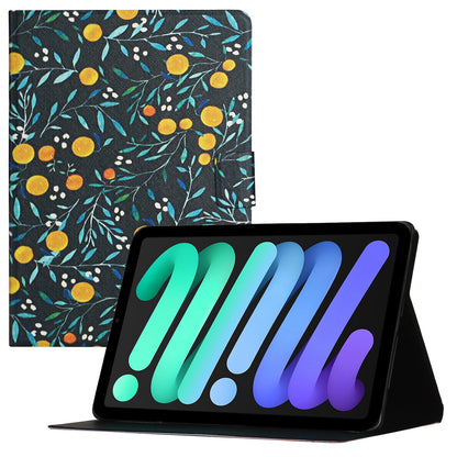 For iPad 10.9 (2022) Stand Card Holder Pattern Printing Tablet Cover PU Leather Auto Wake / Sleep Anti-drop Case