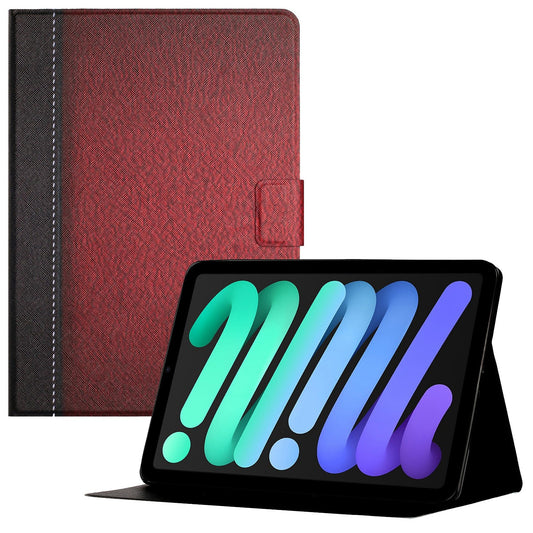 For iPad 10.9 (2022) / iPad 10th Gen PU Leather Bi-color Splicing Tablet Case Folding Stand Cover Auto Wake / Sleep Smart Case with Card Holder