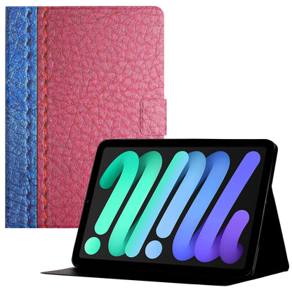 For iPad 10.9 (2022) / iPad 10th Gen PU Leather Bi-color Splicing Tablet Case Folding Stand Cover Auto Wake / Sleep Smart Case with Card Holder