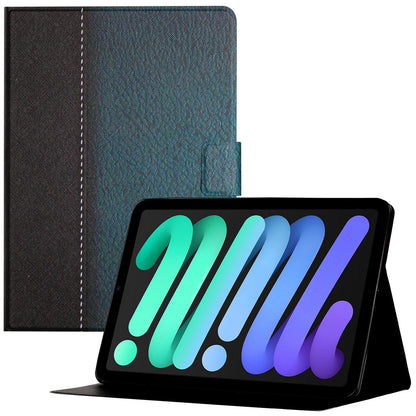 For iPad 10.9 (2022) / iPad 10th Gen PU Leather Bi-color Splicing Tablet Case Folding Stand Cover Auto Wake / Sleep Smart Case with Card Holder
