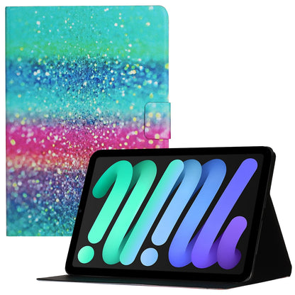 For iPad 10.9 (2022) Pattern Printing PU Leather Full Protection Tablet Case Card Holder Stand Anti-scratch Cover with Auto Wake  /  Sleep Function