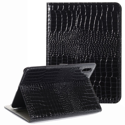 For iPad 10.9 (2022) PU Leather + PC Case Adjustable Stand Wallet Crocodile Anti-scratch Tablet Cover