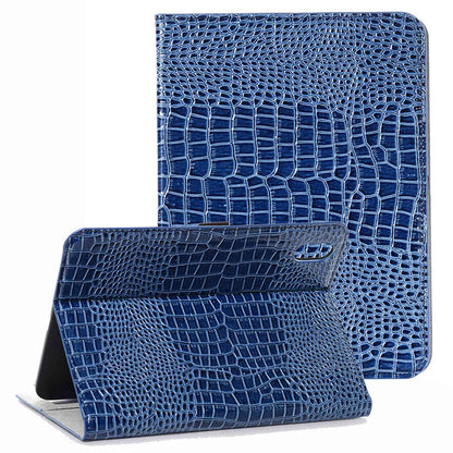 For iPad 10.9 (2022) PU Leather + PC Case Adjustable Stand Wallet Crocodile Anti-scratch Tablet Cover