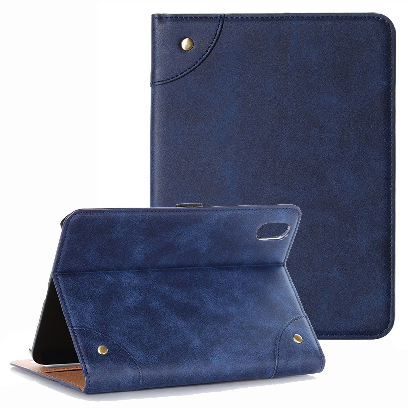 For iPad 10.9 (2022) Retro Book Folio Flip Style Tablet Case PU Leather + PC Stand Wallet Protective Cover