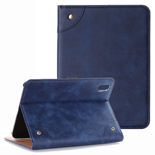For iPad 10.9 (2022) Retro Book Folio Flip Style Tablet Case PU Leather + PC Stand Wallet Protective Cover