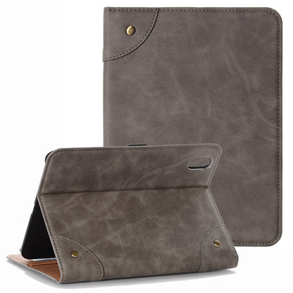 For iPad 10.9 (2022) Retro Book Folio Flip Style Tablet Case PU Leather + PC Stand Wallet Protective Cover