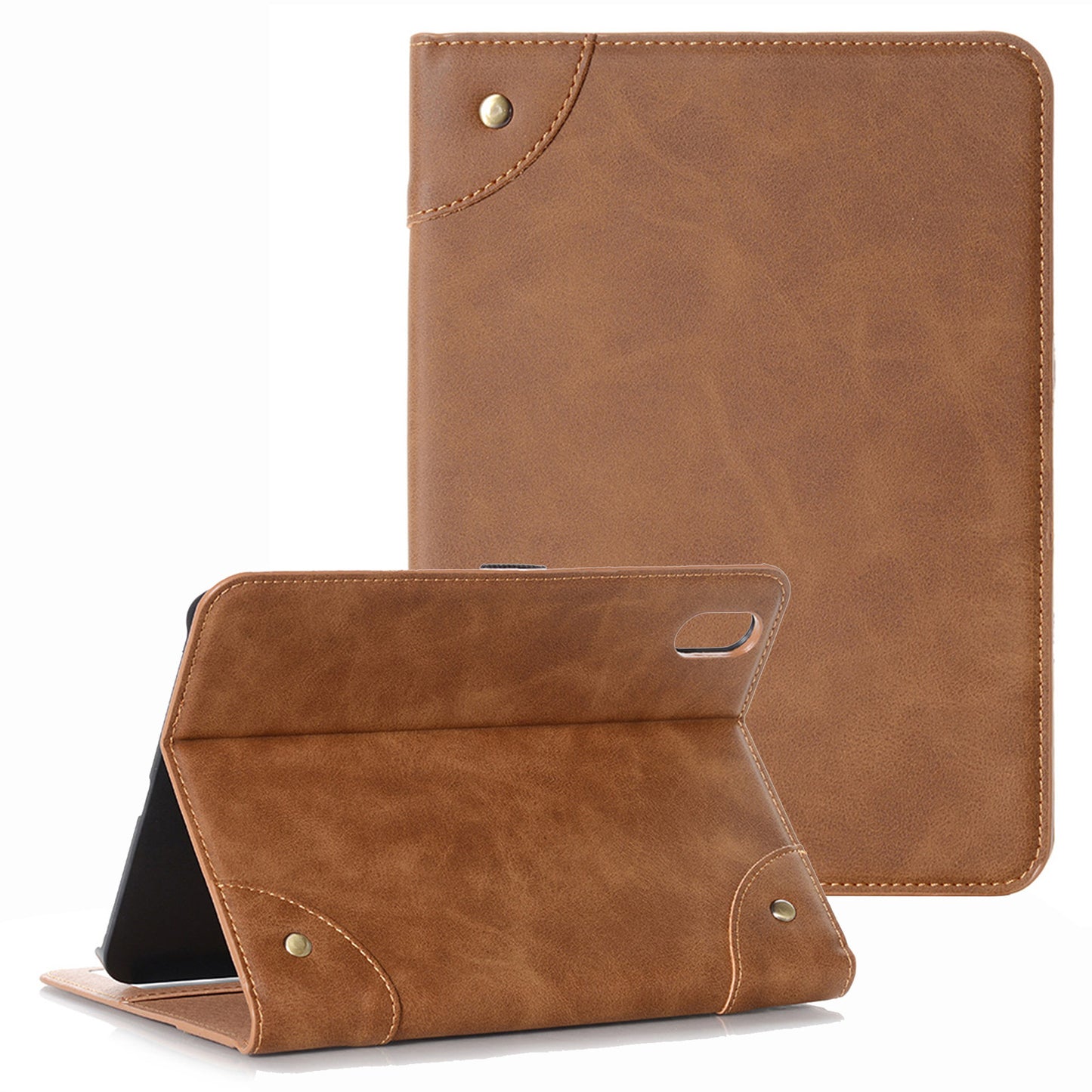 For iPad 10.9 (2022) Retro Book Folio Flip Style Tablet Case PU Leather + PC Stand Wallet Protective Cover