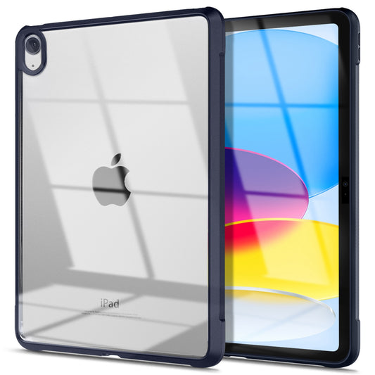 For iPad 10.9 (2022) Four Corners Airbag Anti-drop Tablet Cover Transparent Acrylic Back TPU Frame Case