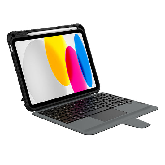 NILLKIN Bumper Detachable Bluetooth Keyboard Case for iPad 10.9 (2022) Anti-Drop Protective Case Shockproof Stand Cover