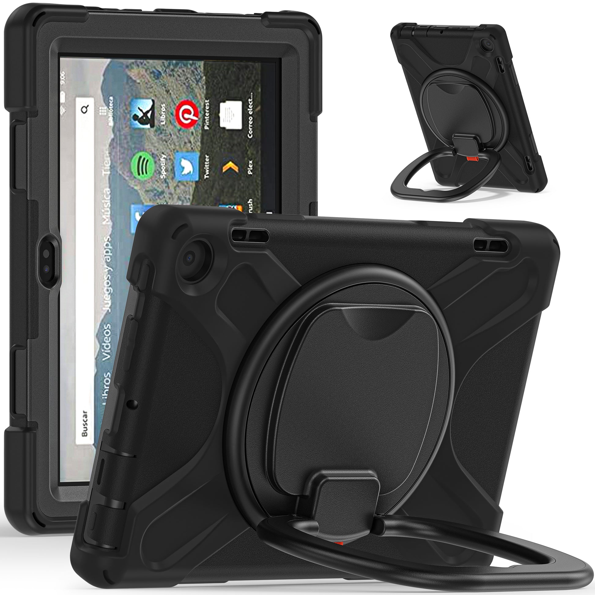 For Amazon Fire HD 8 (2022) Bump Proof Tablet Case PC+Silicone Protective Cover with Kickstand