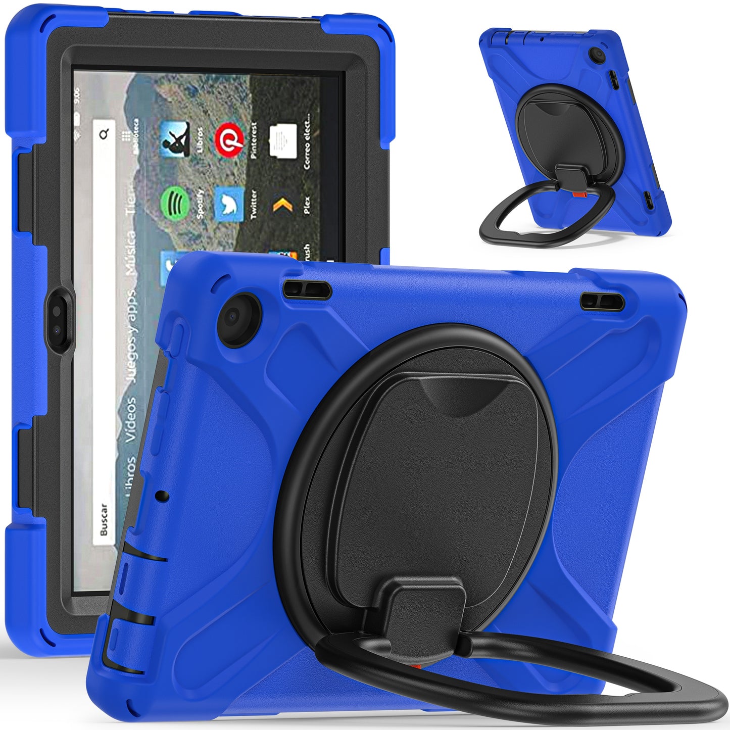 For Amazon Fire HD 8 (2022) Bump Proof Tablet Case PC+Silicone Protective Cover with Kickstand