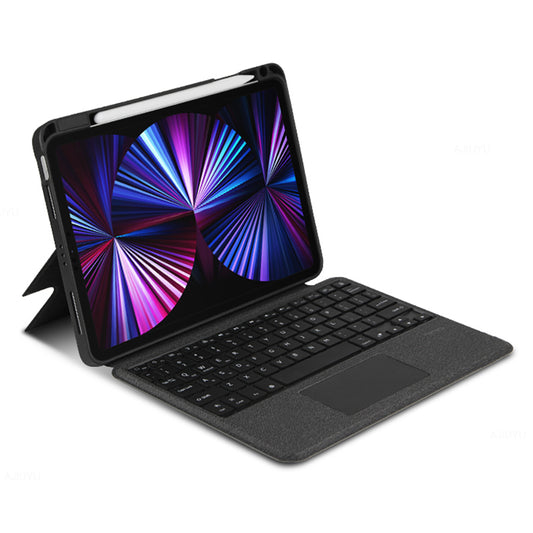 JIUYU For iPad Pro 12.9 (2020) / (2021) / (2022) PU Leather Tablet Case Stand Folio Cover with Magnetic Detachable Keyboard