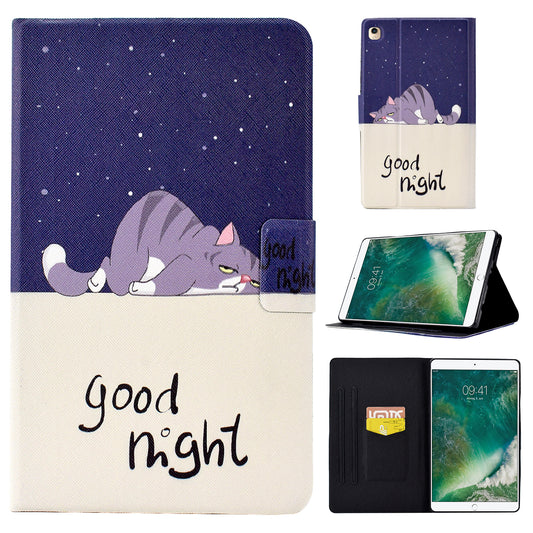 For iPad 10.2 (2021) / (2020) / (2019) / iPad Pro 10.5-inch (2017) Adjustable Stand Auto Wake / Sleep Tablet Case Pattern Printing PU Leather Card Slot Protective Cover