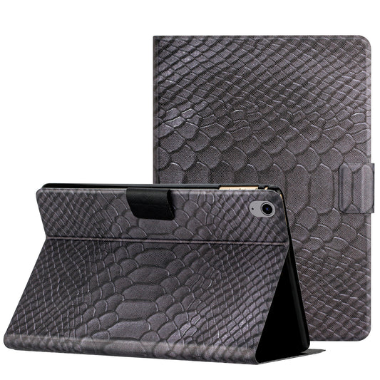 For iPad 10.9 (2022) / iPad 10th Gen Crocodile Pattern Printing Stand Folio Tablet Case PU Leather Card Holder Smart Cover Shell with Auto Wake / Sleep