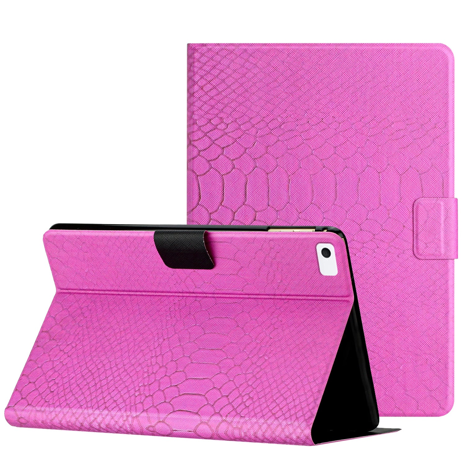 For iPad mini / mini 2 / mini 3 / mini 4 / mini (2019) 7.9 inch PU Leather Stand Folio Tablet Case Crocodile Pattern Printing Smart Cover with Card Holder