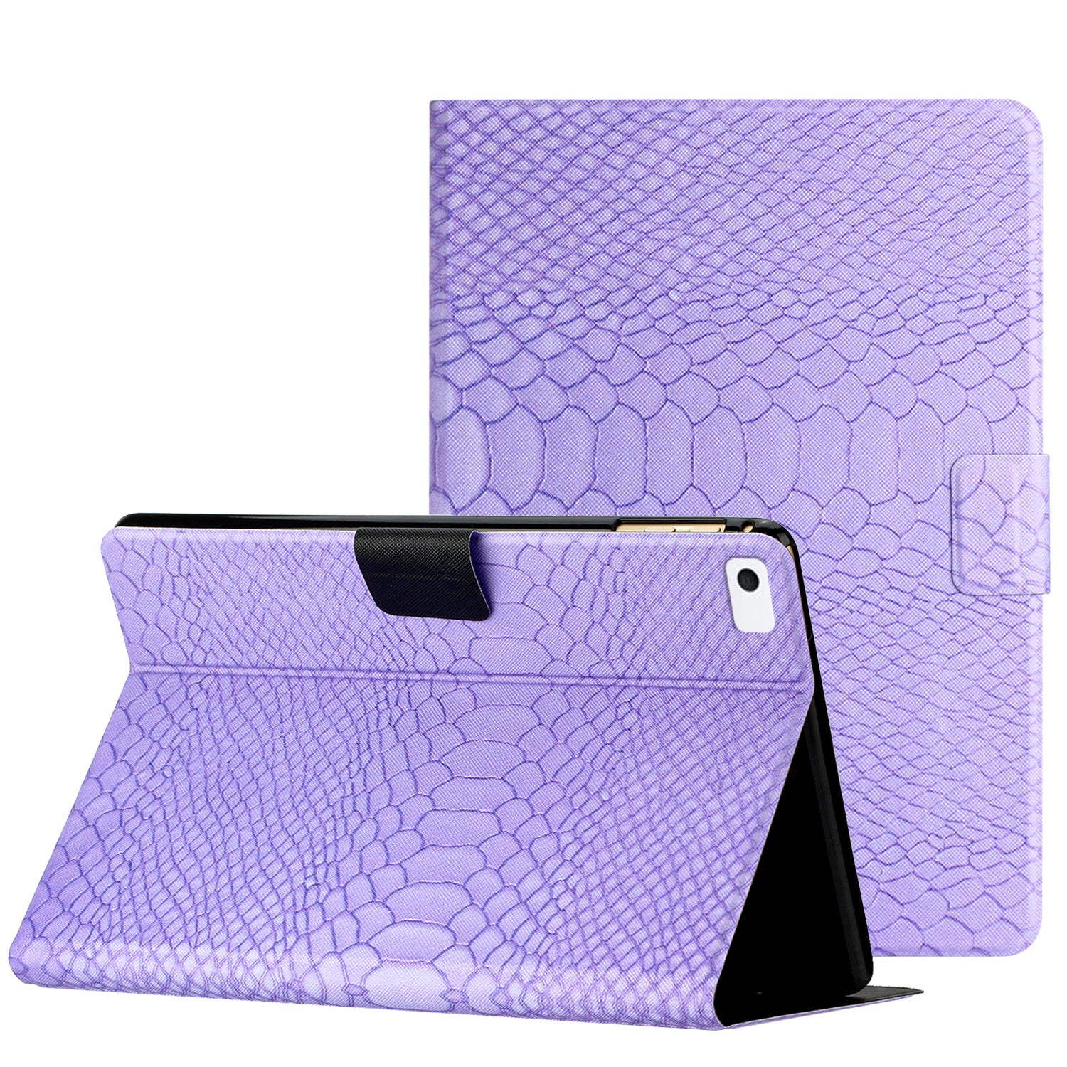 For iPad mini / mini 2 / mini 3 / mini 4 / mini (2019) 7.9 inch PU Leather Stand Folio Tablet Case Crocodile Pattern Printing Smart Cover with Card Holder