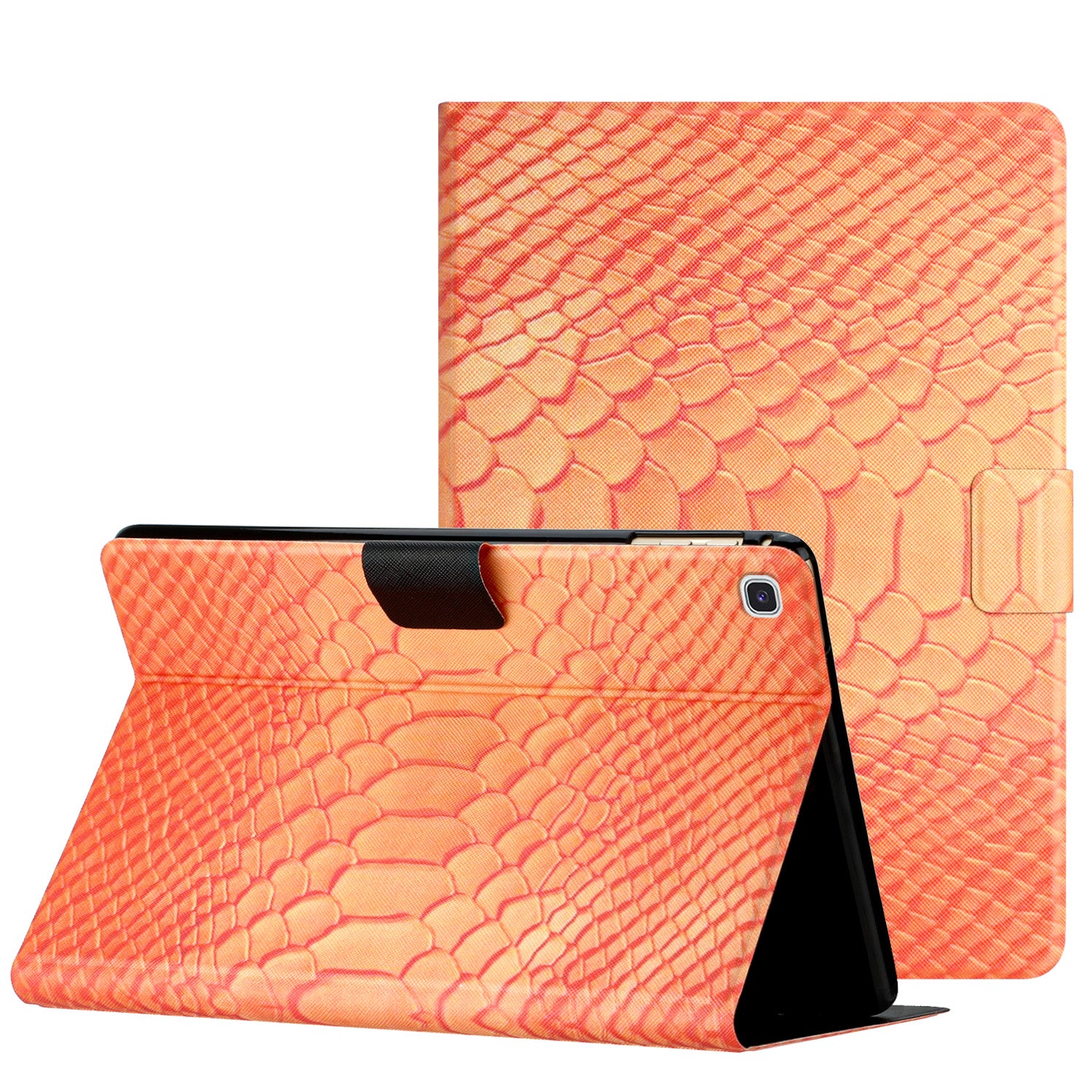 For Samsung Galaxy Tab S6 Lite SM-P610 / Tab S6 Lite (2022) PU Leather Smart Cover Crocodile Pattern Printing Stand Card Holder Tablet Case