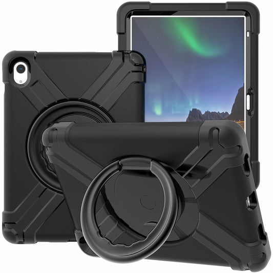 For iPad 10.9 (2022) 360-Degree Rotation Kickstand Tablet Cover Military Anti-drop Protection PC + TPU Case