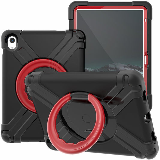 For iPad 10.9 (2022) 360-Degree Rotation Kickstand Tablet Cover Military Anti-drop Protection PC + TPU Case