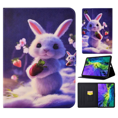 For iPad Pro 11 (2022) / (2021) / (2020) / (2018) / iPad Air (2020) PU Leather Tablet Case Pattern Printing Cover Stand Smart Cover Shell with Card Holder