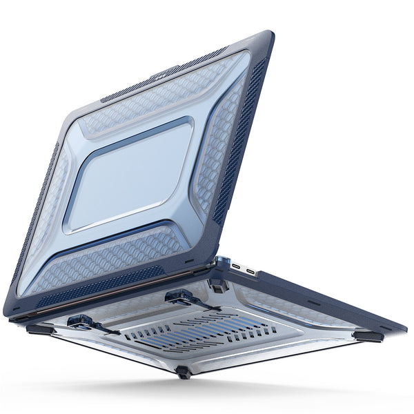 For MacBook Air 13 inch (2020) M1 A2337, A2179 / MacBook Air 13 inch (2018) A1932 Laptop Case Hard PC Soft TPU Kickstand Drop Tested Cover