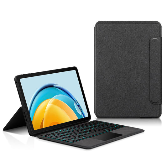 For Huawei MatePad SE 10.4 inch 2022 Bluetooth Keyboard with TouchPad / Colorful Backlit PU Leather Tablet Protective Stand Cover