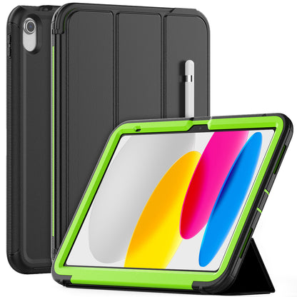 For iPad 10.9 (2022) / iPad 10th Gen PU Leather Smart Auto Wake / Sleep Cover Folding Stand Folio Shockproof Tablet Case