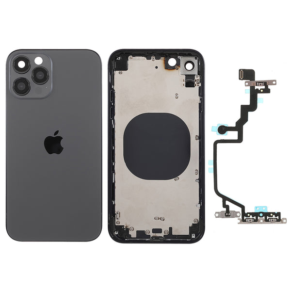 Battery Housing Back Cover with Power On/Off Flex Cable Parts (for iPhone 13 Pro Style) for iPhone XR 6.1 inch