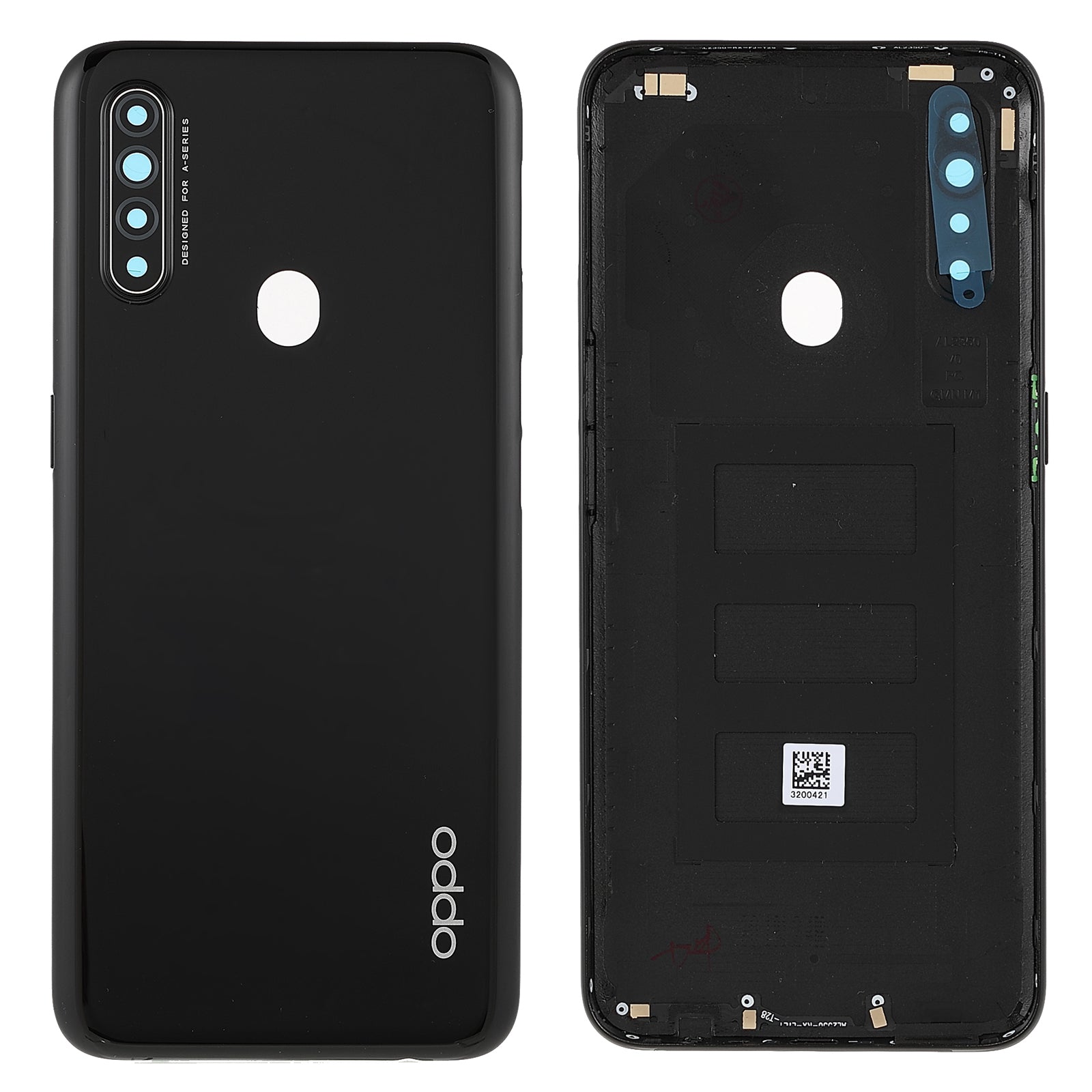 Battery Housing Back Cover with Camera Ring Lens Cover Replacement for Oppo A31 (2020)