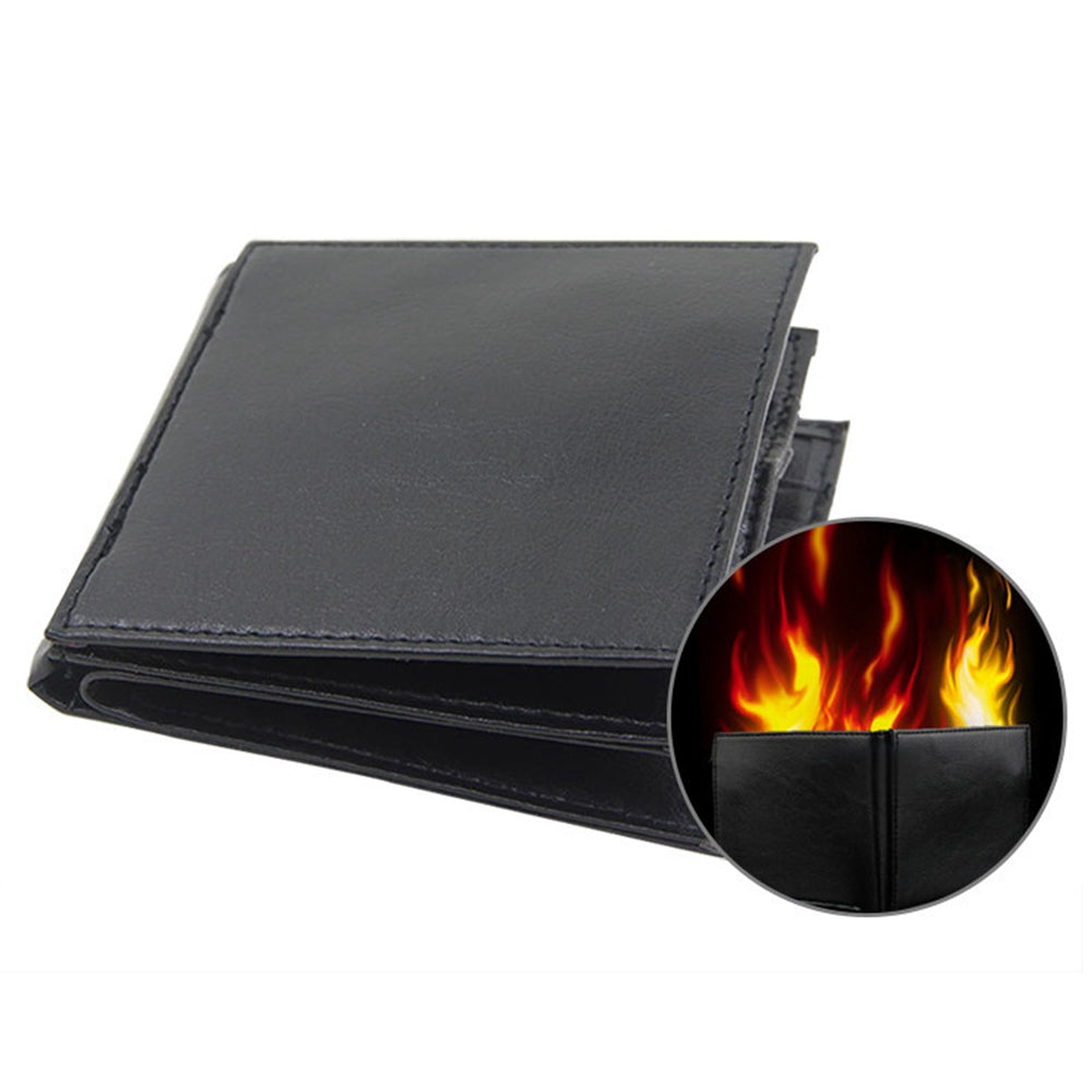 Flame Fire Wallet PU Leather Purse Magician Prop Stage Performance Show Magic Trick