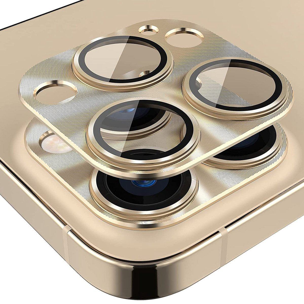 ENKAY HAT PRINCE For iPhone 14 Pro 6.1 inch / 14 Pro Max 6.7 inch Camera Lens Protector Aluminum Alloy + Tempered Glass Full Cover One-Piece Lens Film
