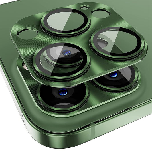 ENKAY HAT PRINCE For iPhone 14 Pro 6.1 inch / 14 Pro Max 6.7 inch Camera Lens Protector Aluminum Alloy + Tempered Glass Full Cover One-Piece Lens Film