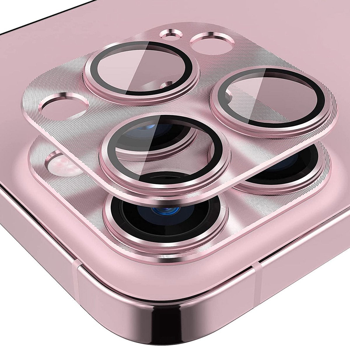 ENKAY HAT PRINCE For iPhone 14 Pro 6.1 inch / 14 Pro Max 6.7 inch Camera Lens Protector Aluminum Alloy + Tempered Glass Full Cover One-Piece Lens Film