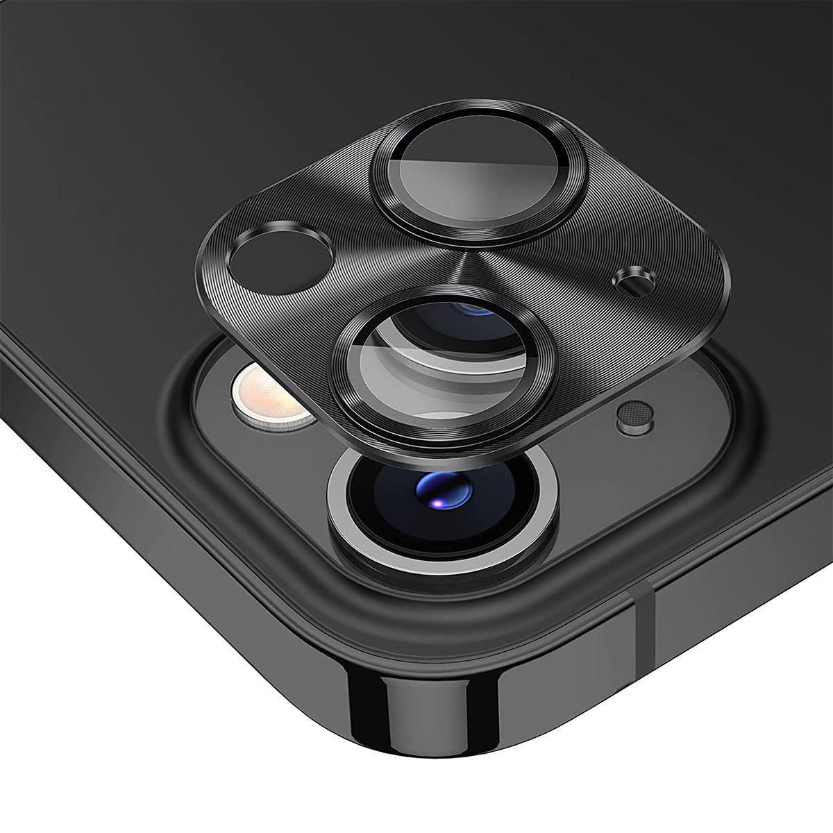 ENKAY HAT PRINCE For iPhone 14 6.1 inch / 14 Plus Full Cover Camera Lens Protector Aluminum Alloy + Tempered Glass Integrated Film