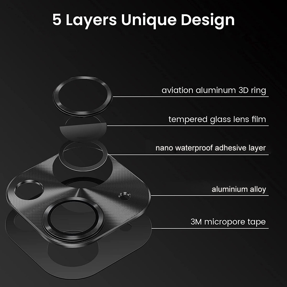 ENKAY HAT PRINCE For iPhone 14 6.1 inch / 14 Plus Full Cover Camera Lens Protector Aluminum Alloy + Tempered Glass Integrated Film