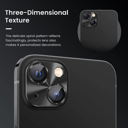 ENKAY HAT PRINCE For iPhone 14 6.1 inch / 14 Plus Full Cover Camera Lens Protector Aluminum Alloy + Tempered Glass Integrated Film