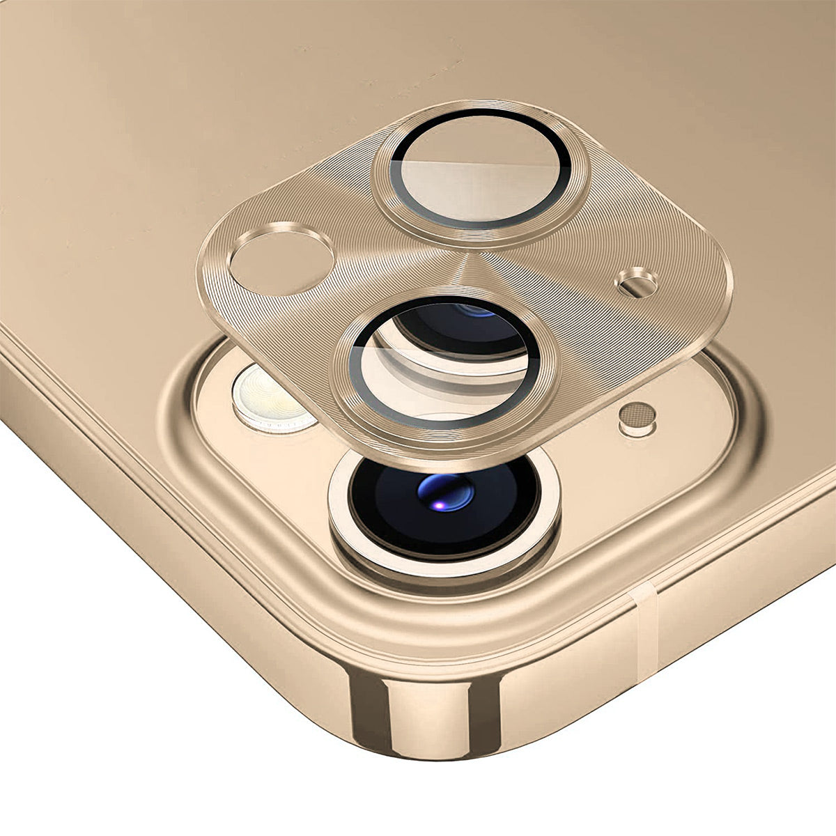 ENKAY HAT PRINCE For iPhone 14 6.1 inch / 14 Plus Full Cover Camera Lens Protector Aluminum Alloy + Tempered Glass Integrated Film