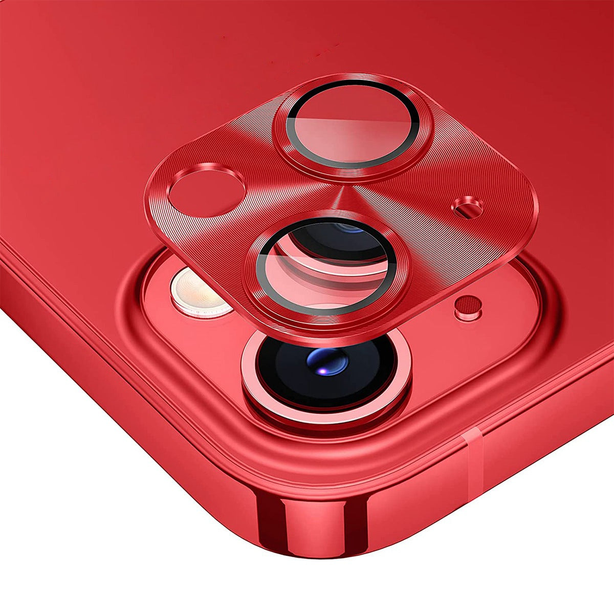 ENKAY HAT PRINCE For iPhone 14 6.1 inch / 14 Plus Full Cover Camera Lens Protector Aluminum Alloy + Tempered Glass Integrated Film