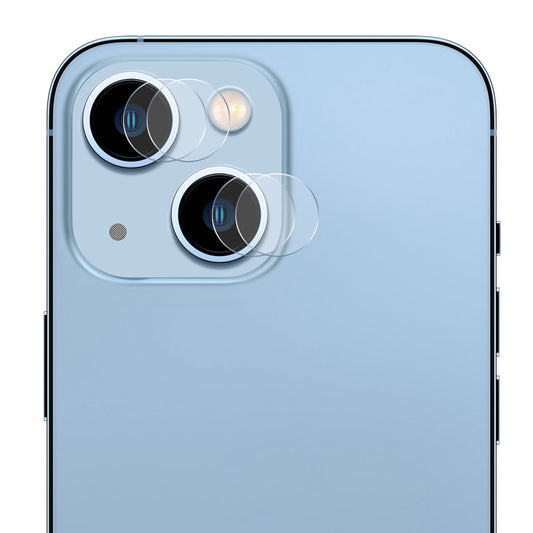 ENKAY HAT PRINCE 2 Sets for iPhone 14 6.1 inch / 14 Plus Camera Lens Protector 0.2mm Full Glue Tempered Glass Film (2Pcs / Set)