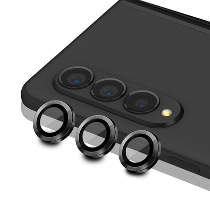 HAT PRINCE ENKAY For Samsung Galaxy Z Fold4 5G 1 Set Camera Lens Protector Tempered Glass Aluminum Alloy Ring HD Clear Lens Film