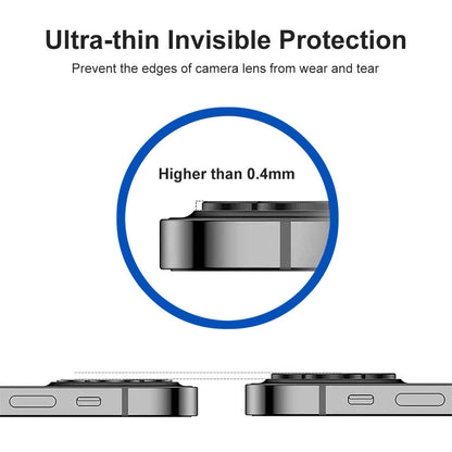 ENKAY HAT PRINCE For iPhone 14 Pro 6.1 inch / 14 Pro Max 6.7 inch 1 Set Camera Lens Film Ultra Clear Tempered Glass Aluminum Alloy Ring Lens Protector