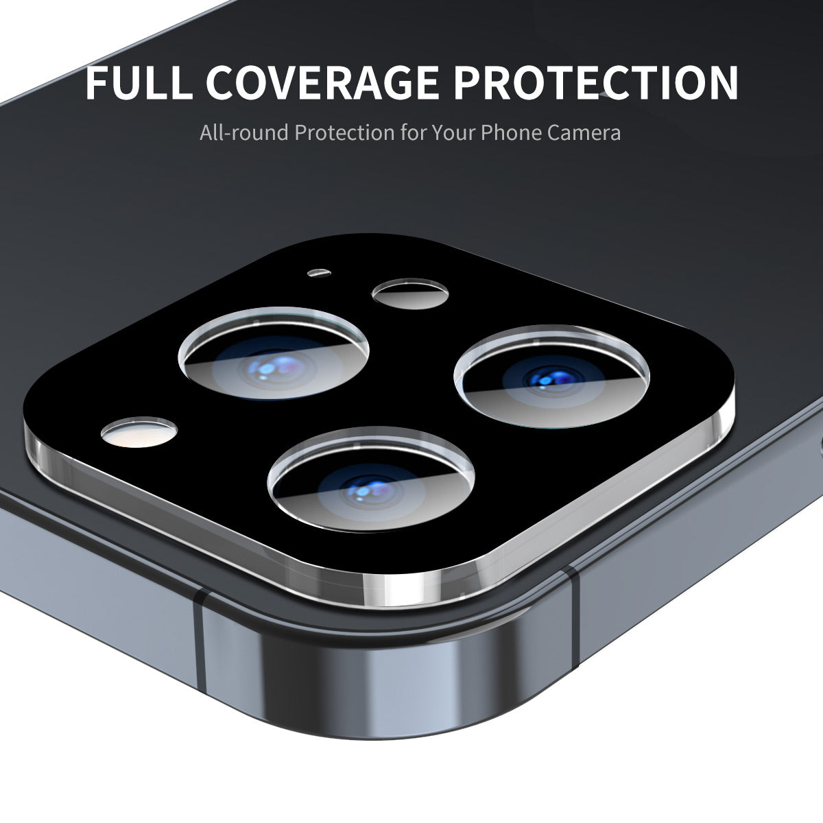 ENKAY HAT-PRINCE For iPhone 14 Pro 6.1 inch / 14 Pro Max 6.7 inch Full Cover Camera Lens Protector Ultra Clear Silk Printing Tempered Glass Lens Film