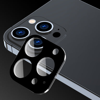 ENKAY HAT-PRINCE For iPhone 14 Pro 6.1 inch / 14 Pro Max 6.7 inch Full Cover Camera Lens Protector Ultra Clear Silk Printing Tempered Glass Lens Film