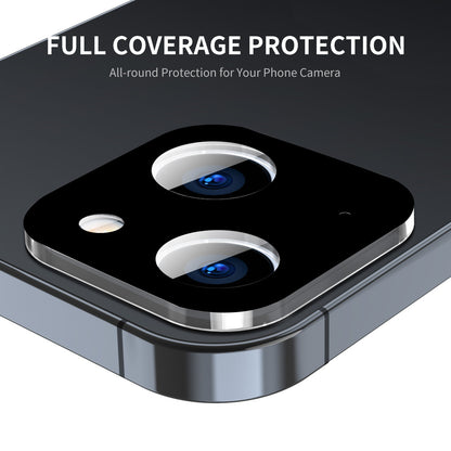 ENKAY HAT-PRINCE For iPhone 13 6.1 inch / 13 mini 5.4 inch Camera Lens Tempered Glass Film Full Cover Silk Printing Lens Protector