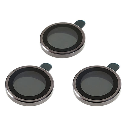 RURIHAI For iPhone 14 Pro 6.1 inch / 14 Pro Max 6.7 inch 1 Set 3D Camera Lens Protector Metal + Tempered Glass Anti-scratch Lens Film