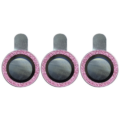 For iPhone 12 Pro Max 6.7 inch 3Pcs / Set Stylish Fine Glitter Powder Design Tempered Glass Camera Lens Protector Cover Film