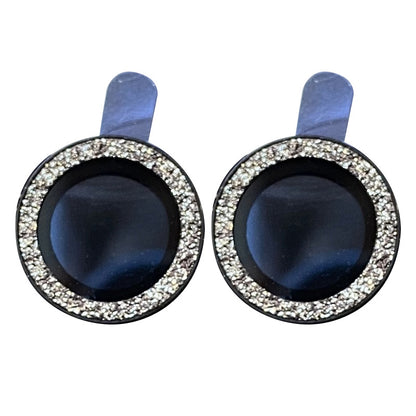 For iPhone 12 6.1 inch 2Pcs / Set Camera Lens Protector Fine Glitter Powder Design Anti-scratch Tempered Glass Lens Film