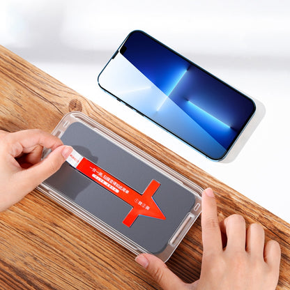 XUNDD For iPhone 14 Pro 6.1 inch Tempered Glass Full Screen Protector Anti-explosion HD Clear Film with Dust-proof Net and Installation Tool